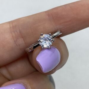 💛 925 .75ct CZ Solitaire Ring